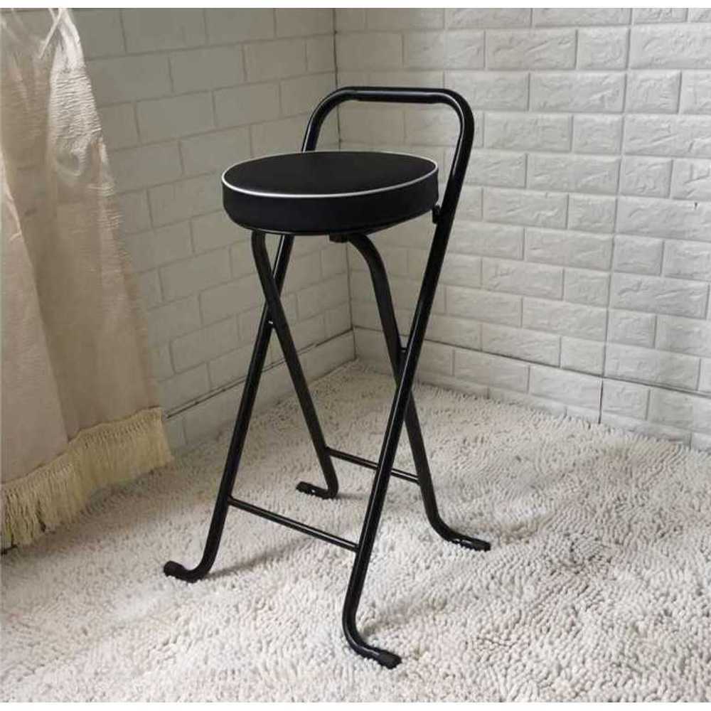 접이식 높은 의자 좌석 보조 간이 쿠션 키높이 다용도 65cm 올블랙 - 상품 이미지