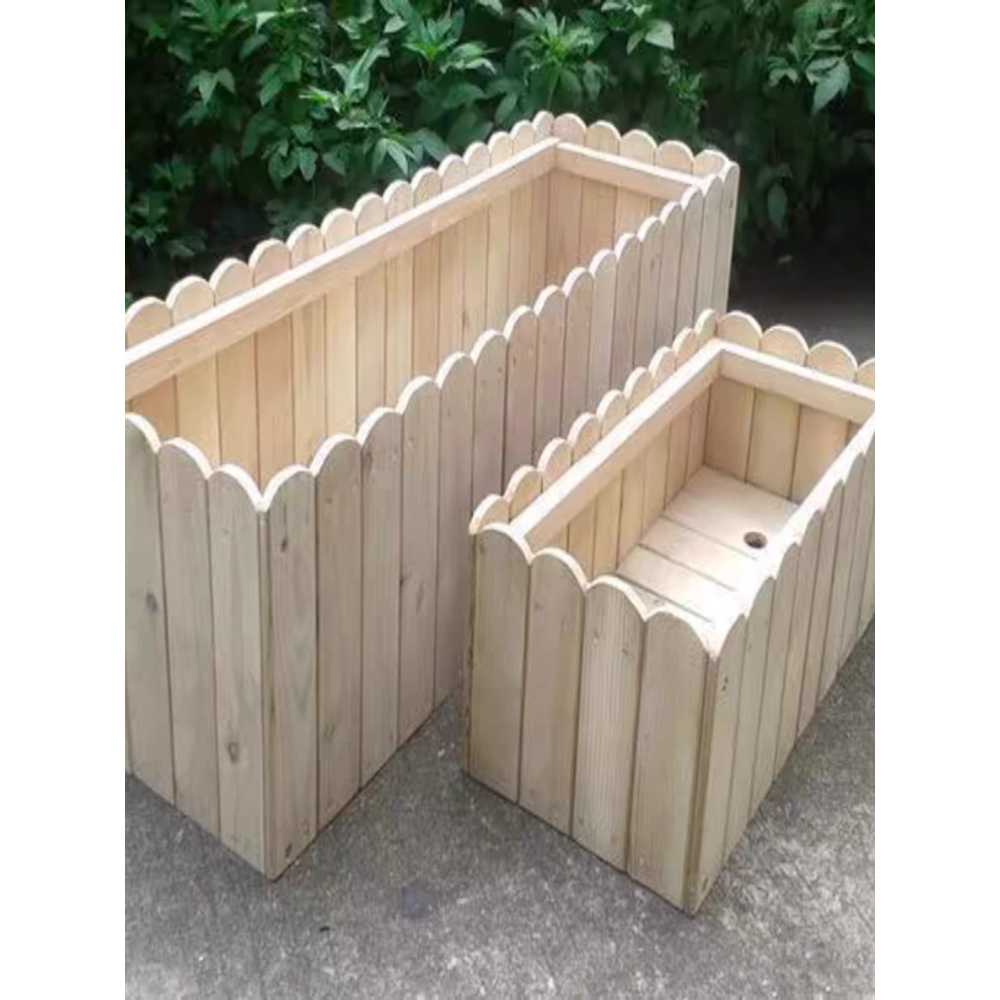 대형화분 사각 플랜트 식당 홈가드닝 원예 옥상 나무 월넛 120x40x40mm - 상세 이미지 4