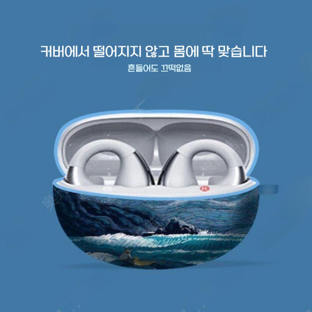 QCY C30s 보호 케이스 무광택 레트로 실리콘 커버 조절 스트랩 - 상세 이미지 2