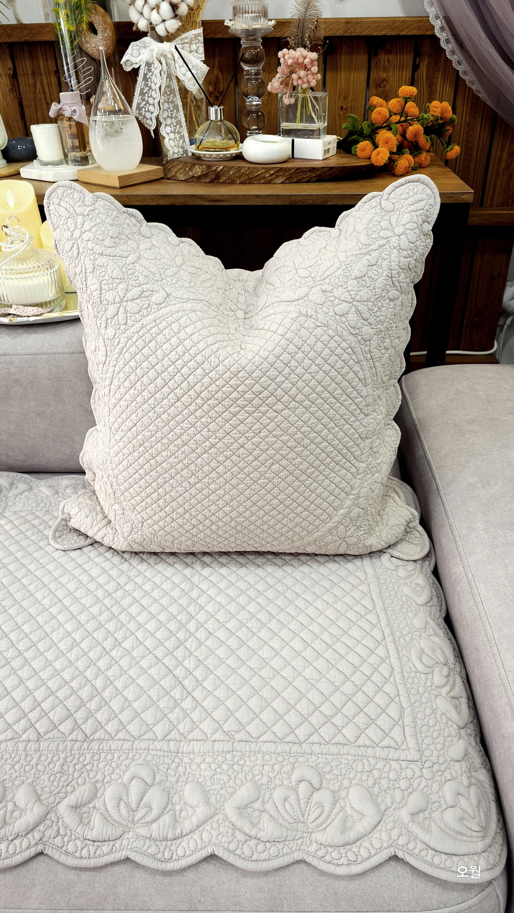 리안 목화 워싱 쇼파패드4인용 3인용 소파패드 덮개 깔개