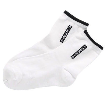 여성용 P스포 캐쥬얼양말 흰검 5켤레 면양말