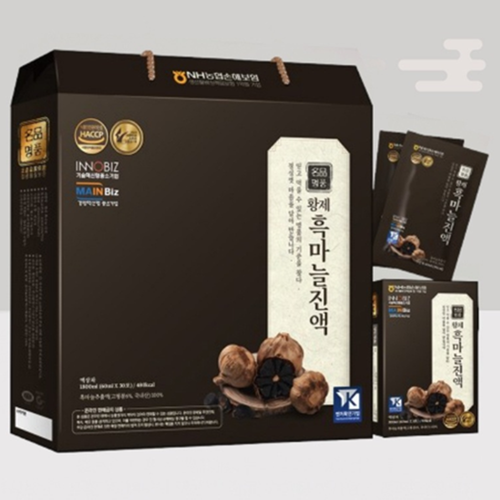 더존건강 프리미엄 흑마늘 진액 즙 60ml 30포 3박스 국내산 흙마늘 액기스 추출액 - 상세 이미지 3