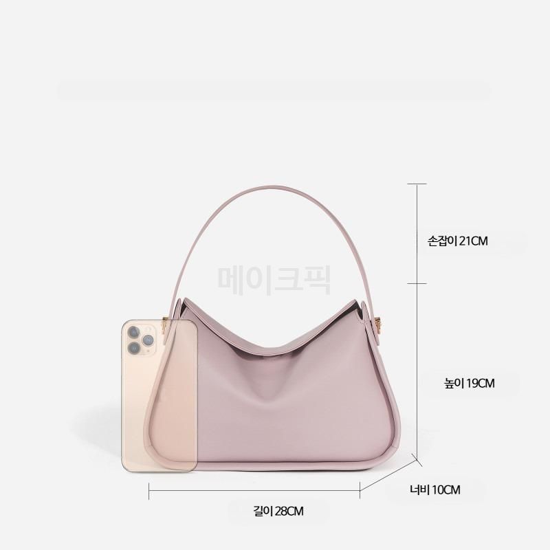 여성 가죽 숄더백 고급스러운 메신저백 데일리 출퇴근용 만두형 디자인 편안한 착용감 트렌디한 스타일 가방 선물용 - 상세 이미지 5