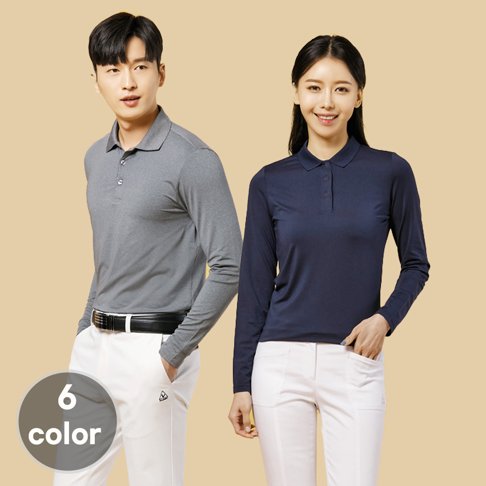 (6color)카치온스판기능성긴팔티셔츠 식당 음식점 가게티 홀서빙복 - 상품 이미지