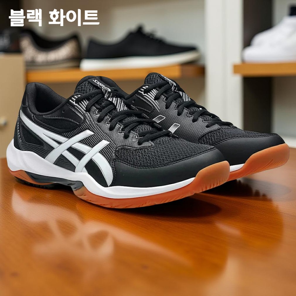 아식스 젤 로켓 12 배구화 인도어화 남녀공용 1073A080 화이트/네이비 230 - 상세 이미지 5