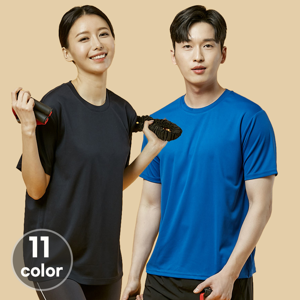 (11color)쿨론라운드 기능성반팔티셔츠 식당 음식점 가게티 단체티 홀서빙복 - 상세 이미지 2