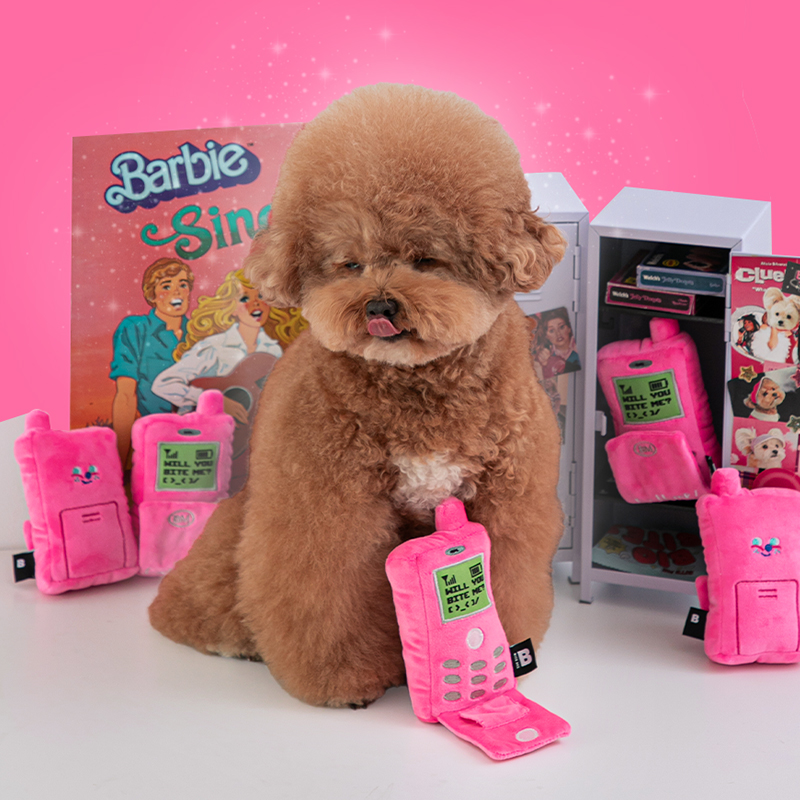 바잇미 레트로 멍키아 플립폰 강아지 장난감 (노즈워크/삑삑/바스락)