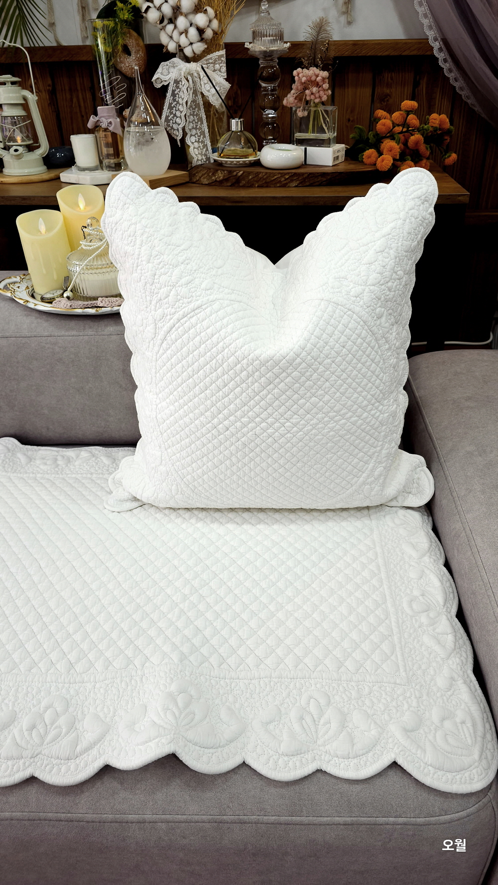 리안 목화 워싱 쇼파패드4인용 3인용 소파패드 덮개 깔개