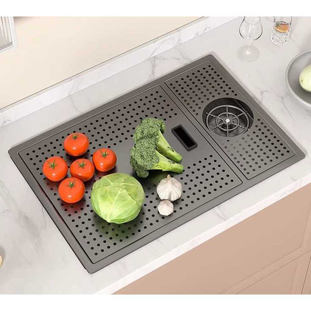사각싱크볼 컵와셔 노즐 배수 고압 멀티 주방 다기능 550x320mm 싱크대 - 상품 이미지