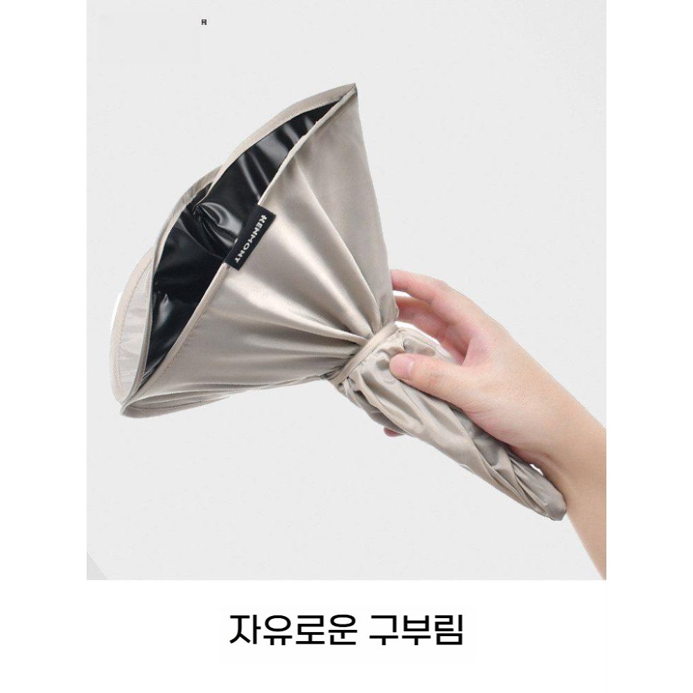 삿갓 카몬 접이식 우산 모자 야외 태양 보호 밀짚 모자 양산 - 상세 이미지 4