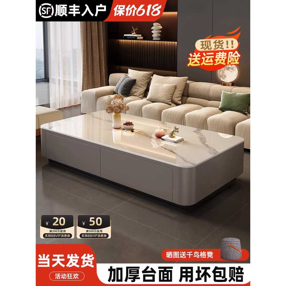 세라믹 거실테이블 소파테이블 대리석 라운드 낮은 100x50cm 이미지 6
