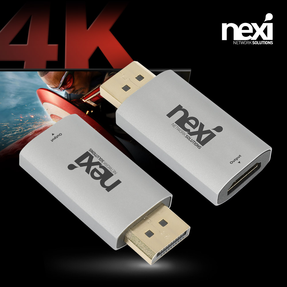넥시 DP to HDMI 4K 컨버터 1.2V 디스플레이 듀얼 모니터 빔프로젝터 젠더 - 상세 이미지 2