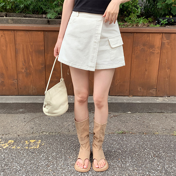 시앤 카고 랩 미니 스커트 치마 바지 ps5374