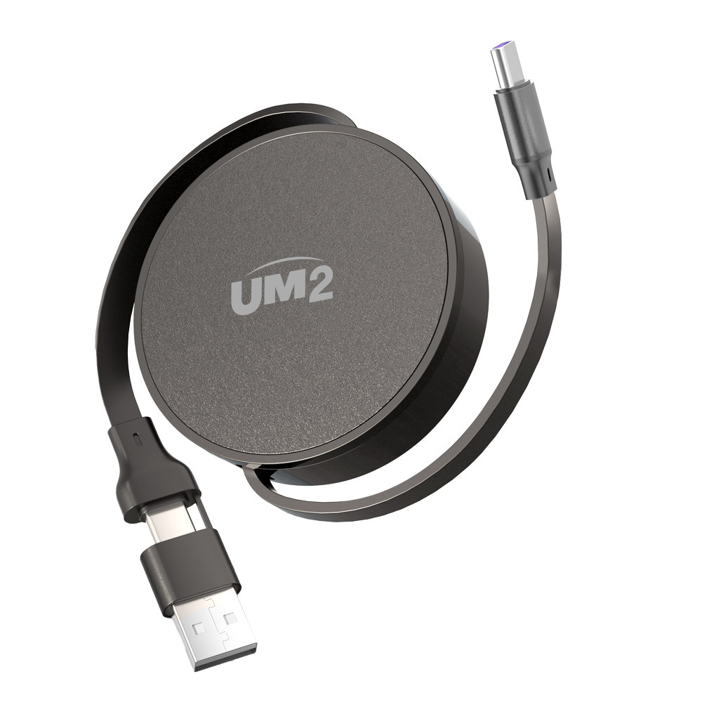 UM2 2IN1 릴 충전 케이블 삼성 초고속 충전 CtoC AtoC 플러그 타입 UMCA-RL240W - 상세 이미지 4