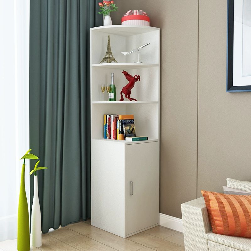 코너장식장 틈새수납장 삼각 우측 구석 코너장 책꽂이 50x50x160 3층 1서랍 1문 C - 상세 이미지 5