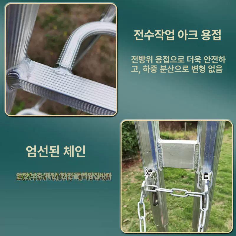 과수원 원예 정원 알루미늄 삼각 사다리 삼발이 가지치기 1세대 정원 사다리 - 13단 - 4.43m - 이중 신장 - 상세 이미지 5