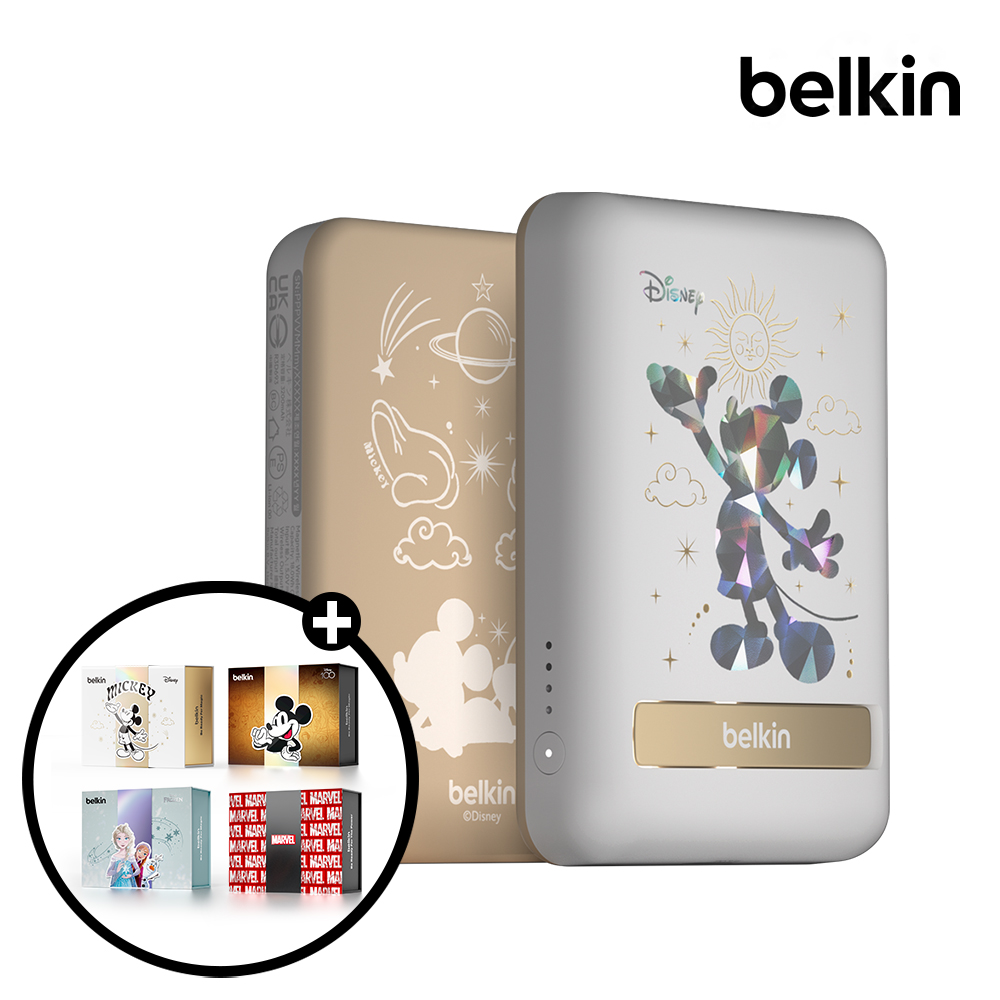 벨킨 디즈니 스타 미키마우스 5000mAh 맥세이프 마그네틱 무선 보조배터리 BPD004AD