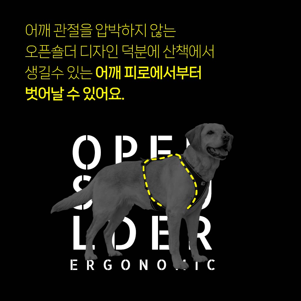 스위스 큘리 대형견 하네스 벨카 컴포트 레드, M-가슴둘레 66-70cm - 상세 이미지 5