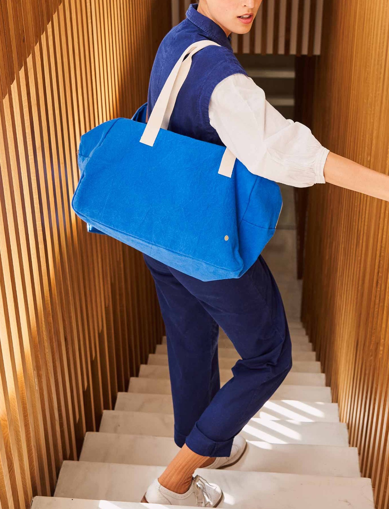 라세리슈르갸토 기내 사이즈 여행 골프 위크엔드 보스턴백 28 x 42 cm, Bleu mecano - 상품 이미지