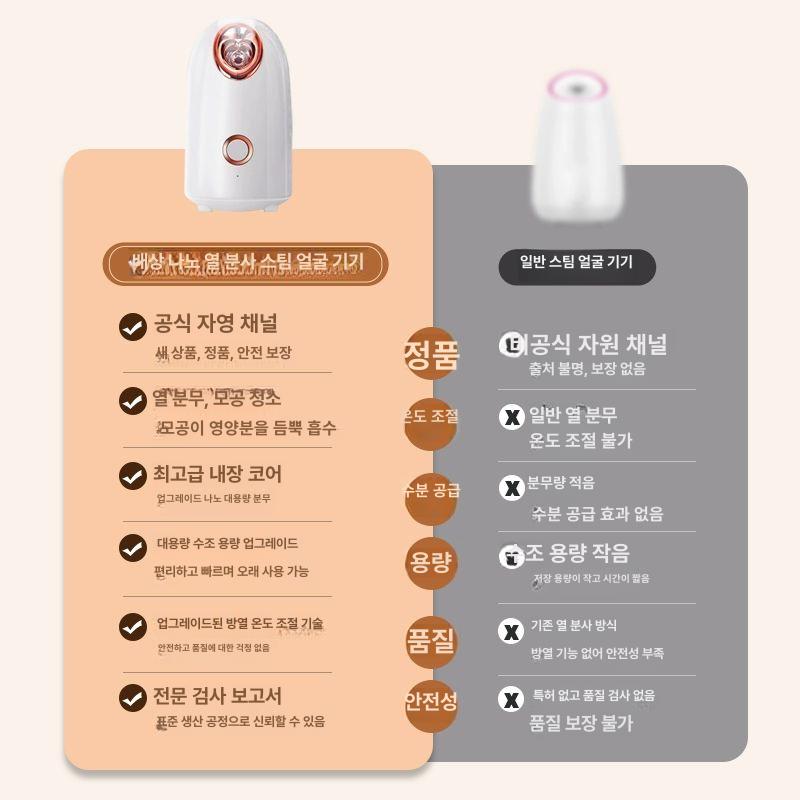 얼굴 스팀기 헤어 업소용 미용실 페이셜 모공관리 펄 화이트 나노 스프레이 - 상세 이미지 2