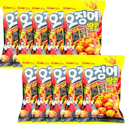 CW청우 불닭오징어땅콩 98g (10개) 매운맛과자