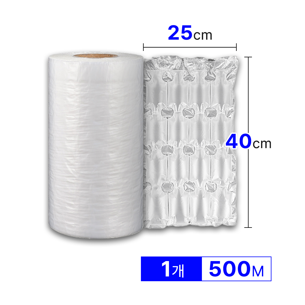 제이팩 튜브형 에어쿠션필름 에어캡기계필름 에어캡제조기 4단 25x40cm x500m, 1개 - 상품 이미지