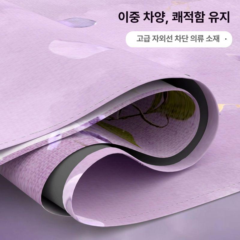 일본풍 자외선 가리개 여성용 양산 우산 자주빛 흐름-16k 이중면 꽃 - 상세 이미지 3