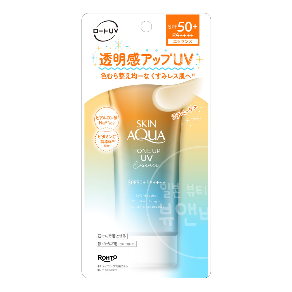 일본 스킨아쿠아 선크림 톤업 UV 에센스 라떼베이지 80g - 상세 이미지 2