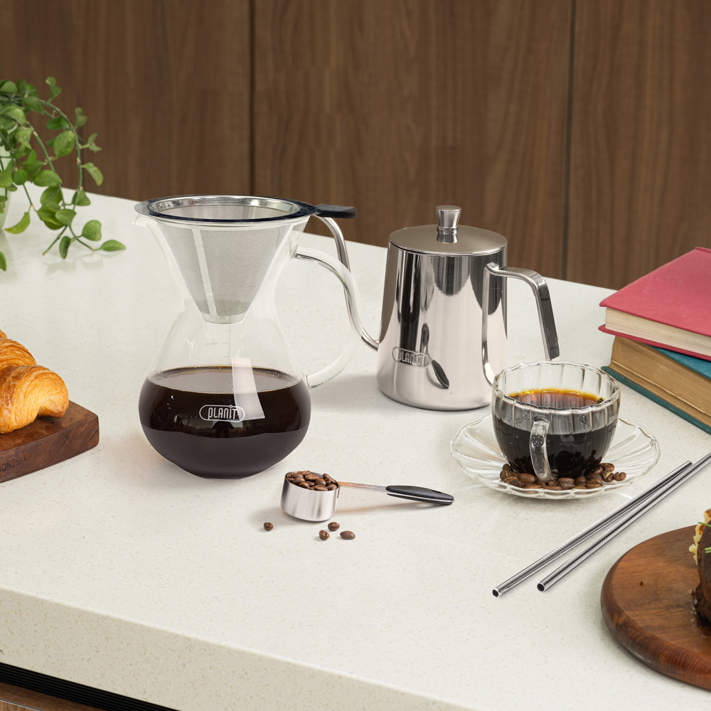 플랜잇 핸드드립 세트 스텐 유리 방탄 커피 드리퍼 커피 추출 패키지