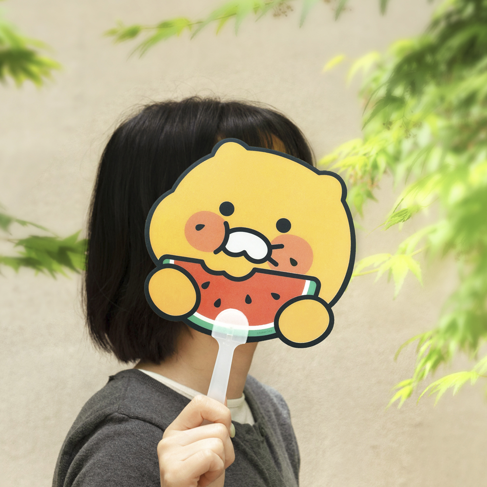 카카오프렌즈 썸머 프루티 PP 부채 춘식이 - 메인 이미지