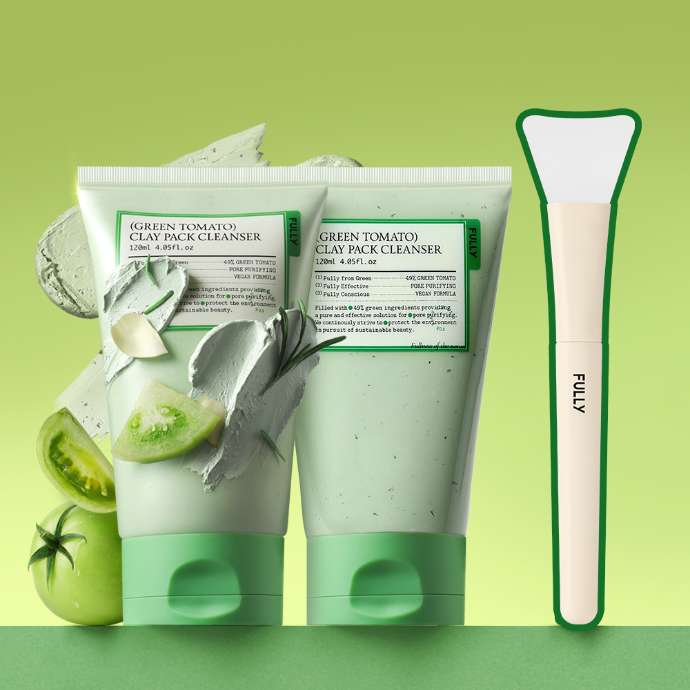 [2개세트] 풀리 그린 토마토 클레이 팩 클렌저 120ml + 120ml 제품 이미지