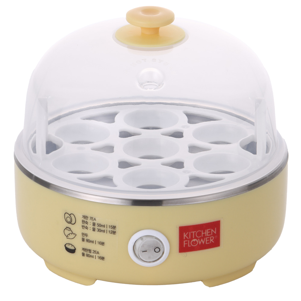 키친플라워 알람에그쿠커 계란찜기 반숙 타이머