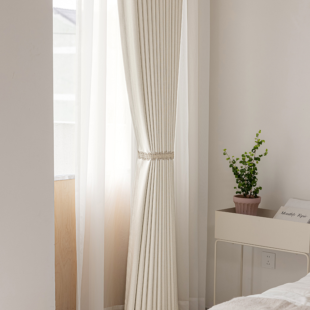 사라하우스 100% 암막커튼 호텔 거실 안방 아일렛 완전 빛차단 커튼 140x220