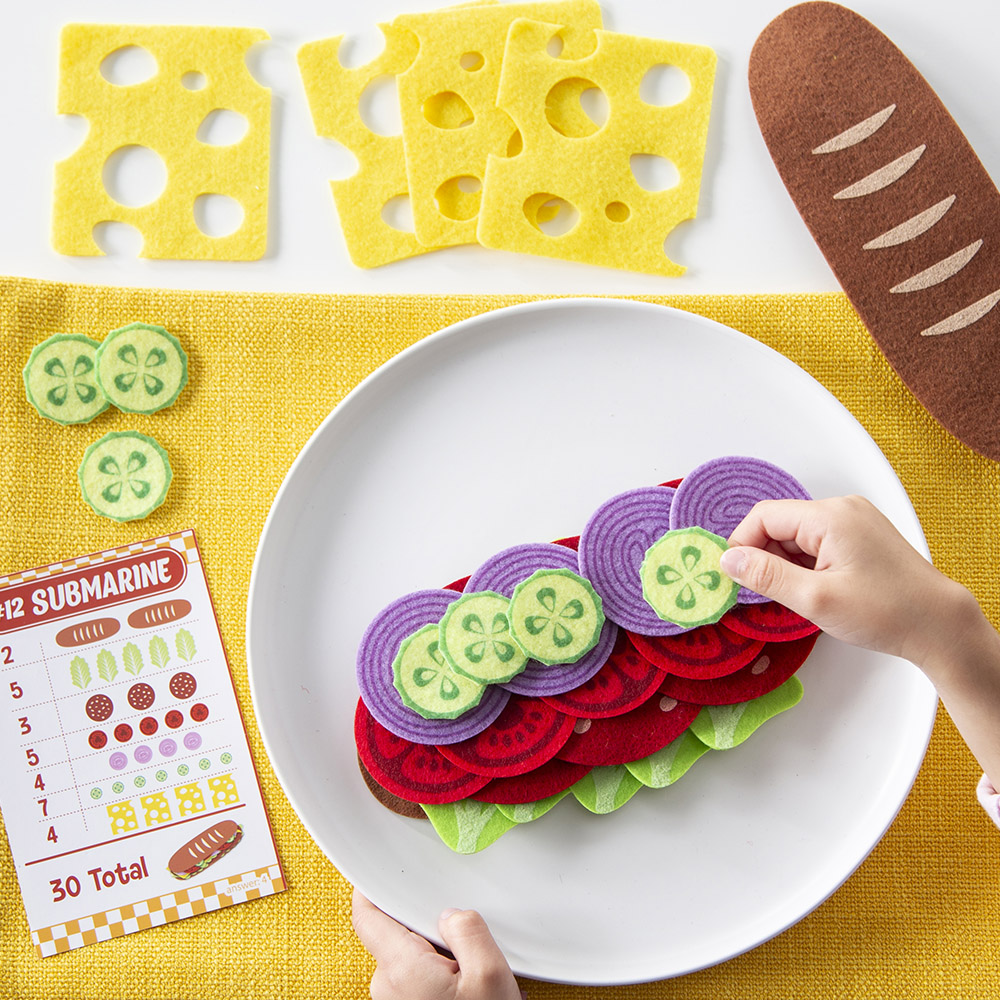 매쓰샌드위치 쉬운 유아 보드게임 1인-4인 가족 수세기 소꿉놀이 이미지 1