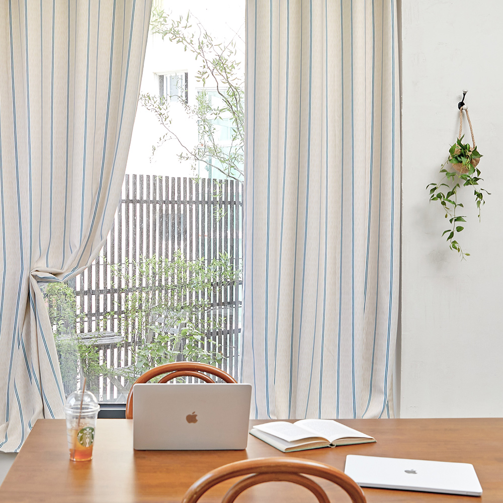 캔디롤 3중직 아일렛 화이트 암막커튼 2장 135x170