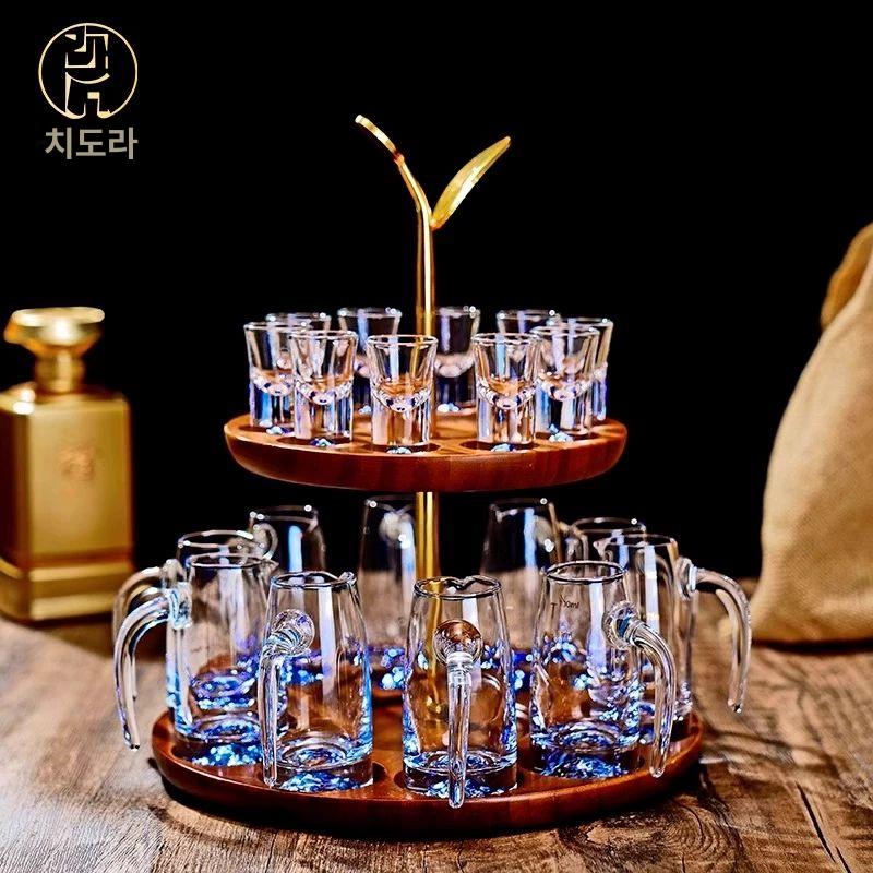 고량주잔 고급 술잔세트 백주잔 백주 중국술 수정방 1주전자 6컵 100ml A - 상세 이미지 4