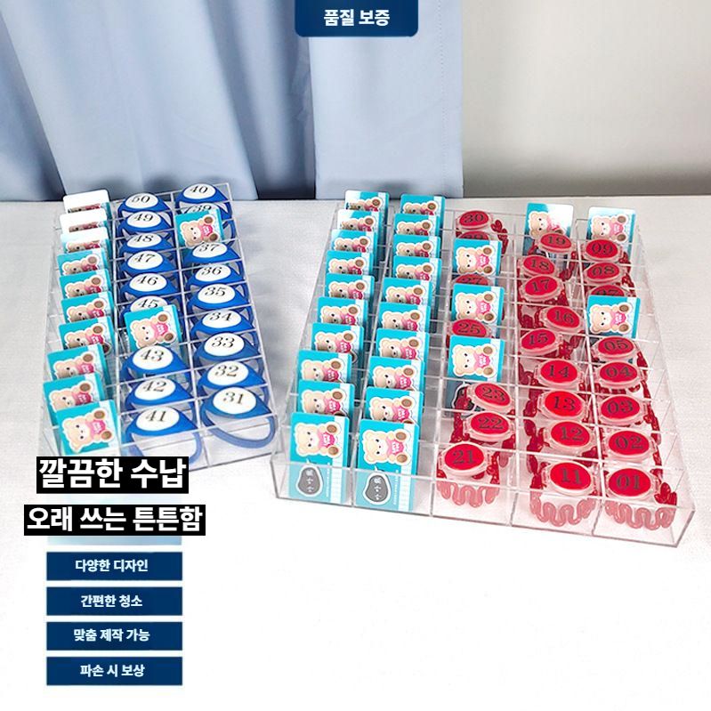 카드키 보관함 사우나 헬스장 아크릴 키박스 열쇠 수납함 B / 투명 21 그리드 - 상세 이미지 3