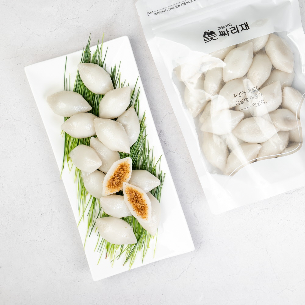 쫄깃한 흰송편 500g 고소한 국산 참깨 고물 추석송편 - 상세 이미지 2
