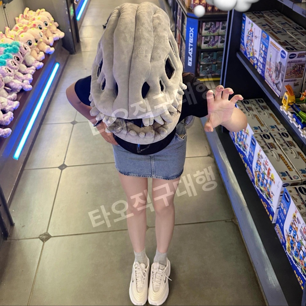 공룡뼈모자 스켈레톤 선물 공룡모자 파티 코스튬 디노 할로윈 코스프레 소품 - 상세 이미지 4
