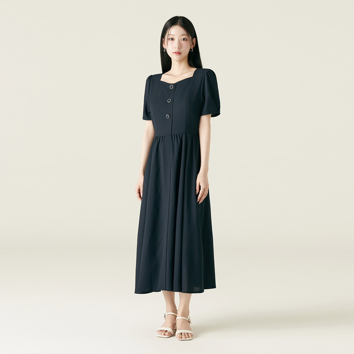 로엠 하트넥 롱 원피스 RMOWF38RT5