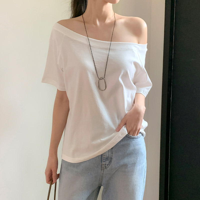 에르나 루즈핏 오프숄더 반팔 티셔츠 ts4672 - 상세 이미지 5