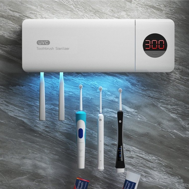 꾸르마켓 가정용 휴대용 칫솔살균기 무선 UV 충전식