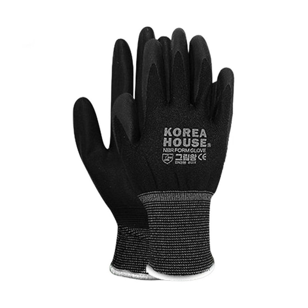 NBR 손바닥 코팅장갑 택배 작업 작업용 반코팅장갑 M(중형), 10켤레