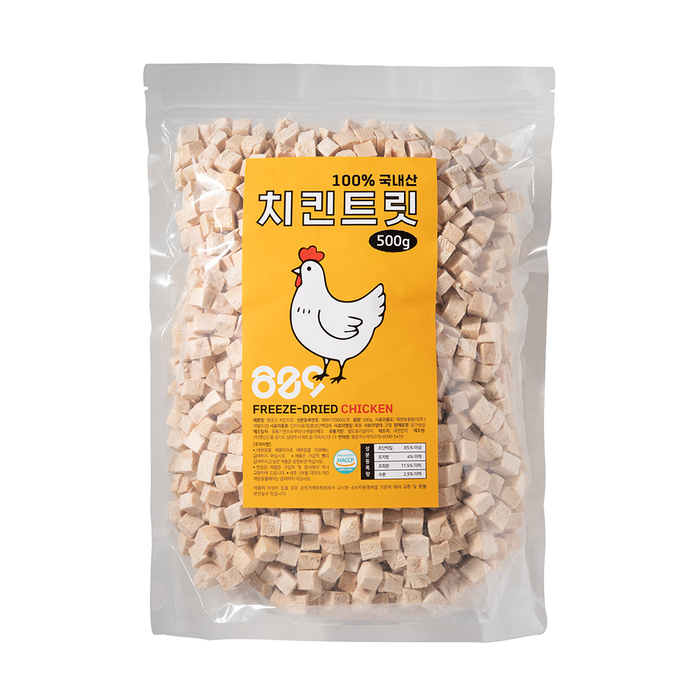 동결건조간식 대용량 강아지 고양이트릿 치킨, 500g, 1개 제품 이미지