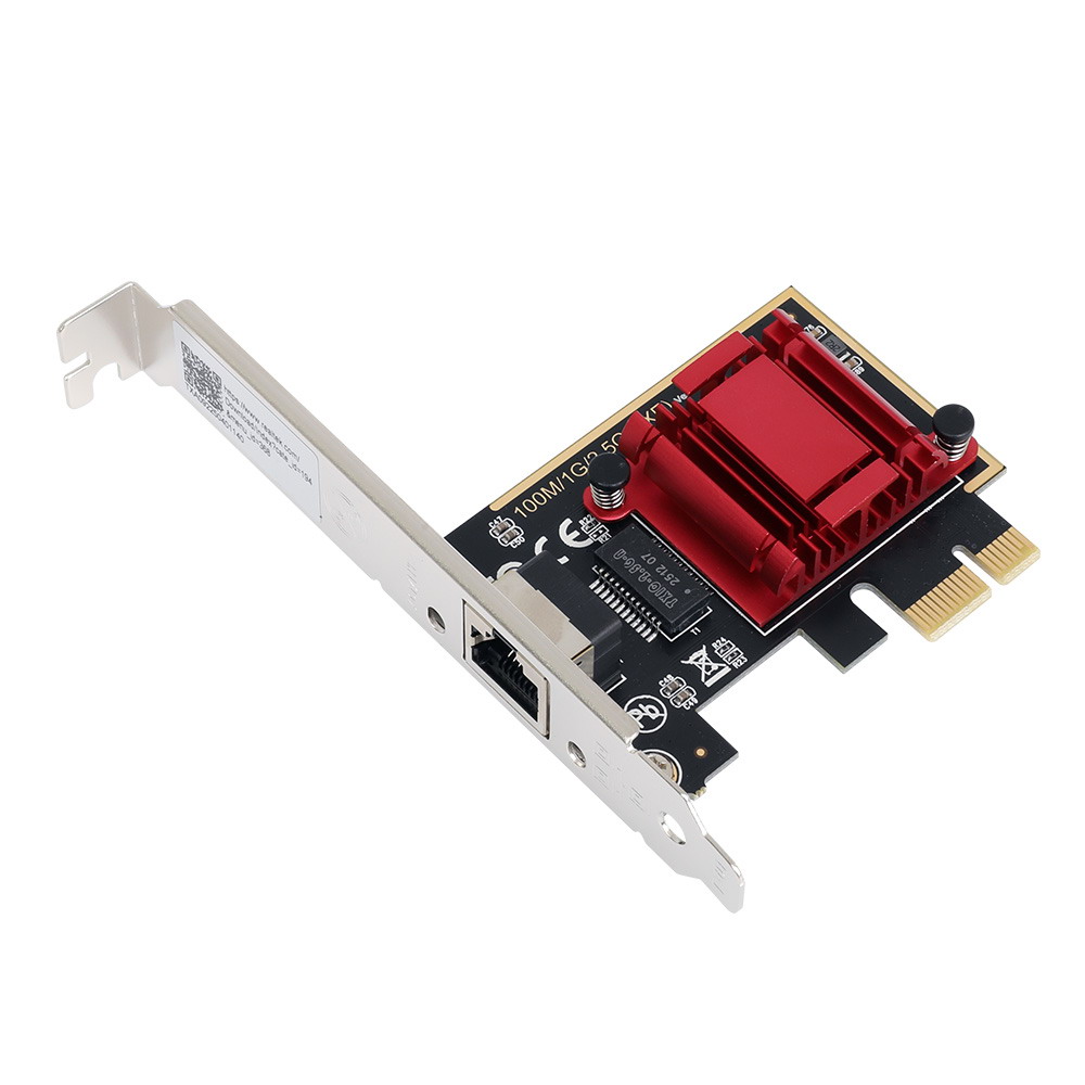 넥시 PCI E 서버랜카드 2.5G 확장 카드 리얼텍 컨트롤러 LP 브라켓 RJ45 - 메인 이미지