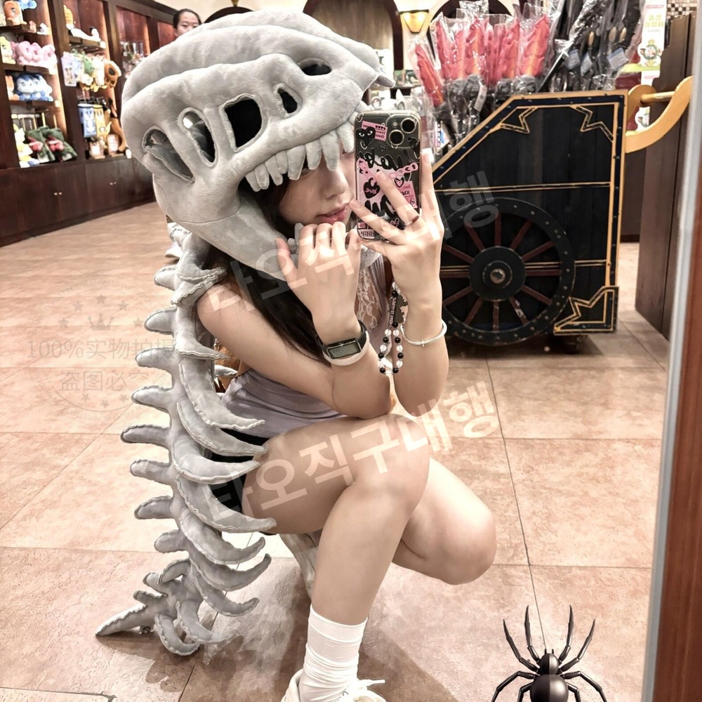 공룡뼈모자 스켈레톤 선물 공룡모자 파티 코스튬 디노 할로윈 코스프레 소품 - 상세 이미지 2