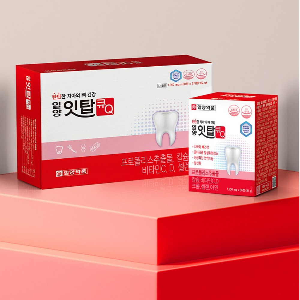 일양약품 치아 뼈 건강 잇탑 큐 임산부 수유부 칼슘제 잇몸 원데이 약4달 120정, 1개 - 상품 이미지