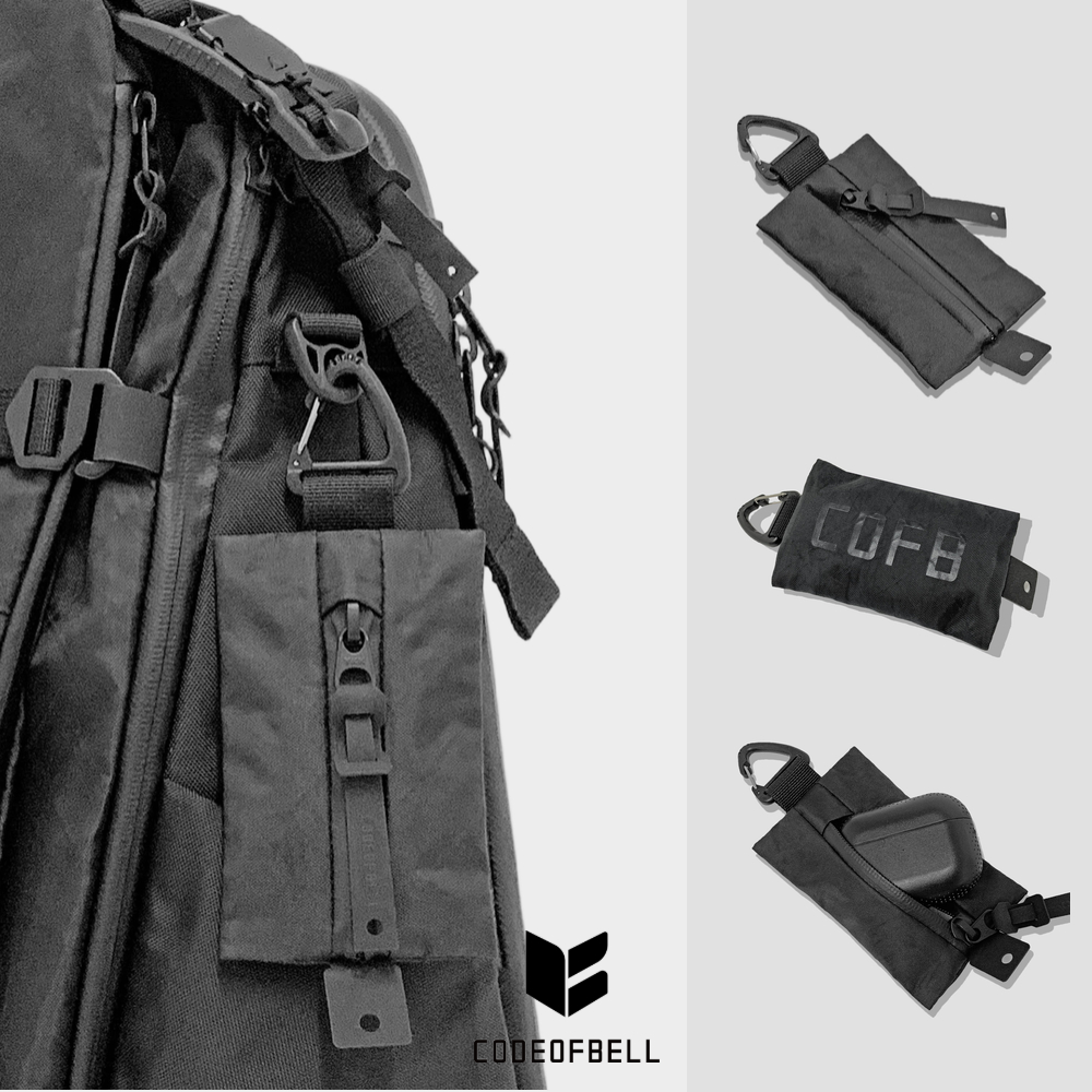 코드오브벨 애넥스 짚 코인 케이스 피치블랙 ANNEX ZIP(L) - 상품 이미지