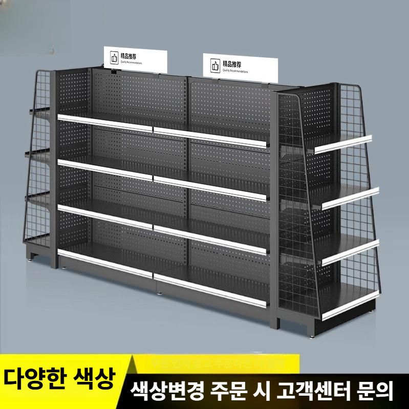 무인매장 진열대 스낵 간식 진열 선반 편의점 철제 매대 양면 1830 측면 메쉬 추가 - 상세 이미지 5