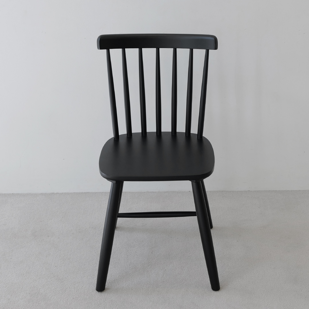 자야캠핑 코콜라 1919 카페 인테리어 천연 원목 블랙 식탁의자